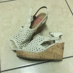 EUC Sz 7 Jellypop Wedge Sandals
